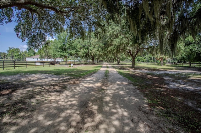 view of property's community with a rural view