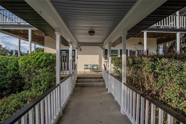 view of patio with a porch