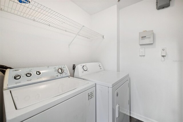 laundry room featuring washer and dryer