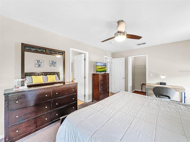 bedroom with ceiling fan