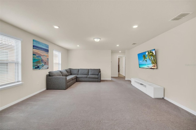 view of carpeted living room