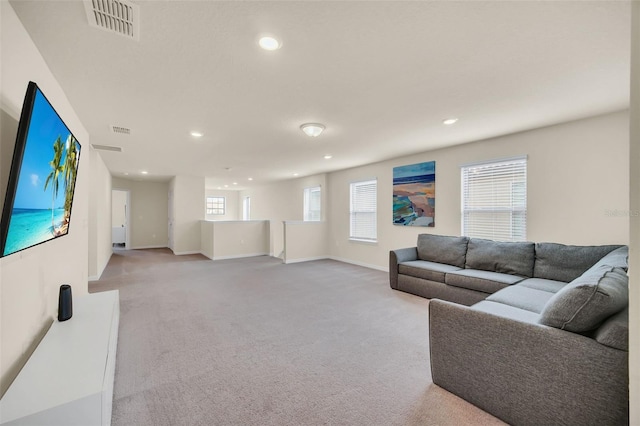 view of carpeted living room