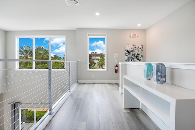 interior space featuring wood-type flooring and a wealth of natural light