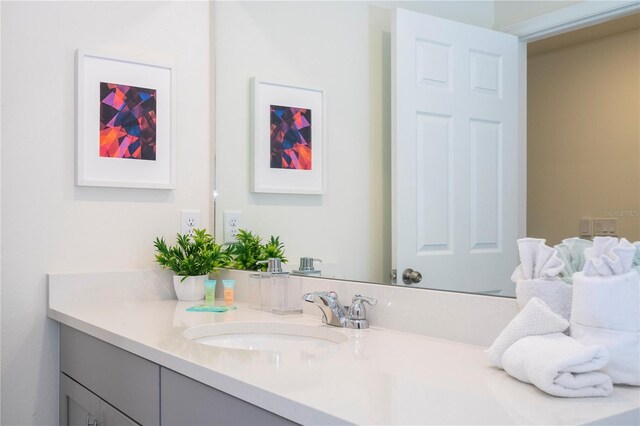 bathroom featuring vanity