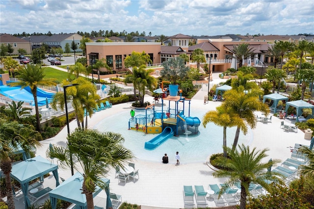 exterior space with a playground