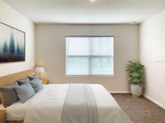 carpeted bedroom featuring multiple windows