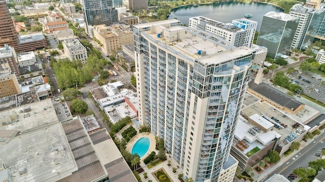 155 S Court Ave Unit 1610, Orlando, FL 32801 - view of urban area with a pool area and a nearby body of water