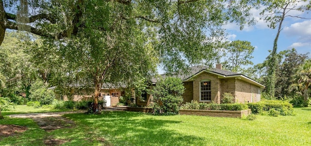 exterior space with a lawn