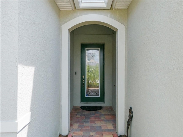 view of doorway to property