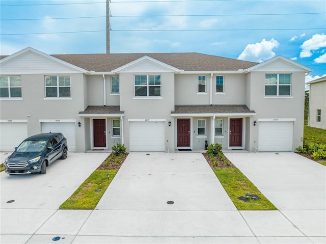 view of property with a garage