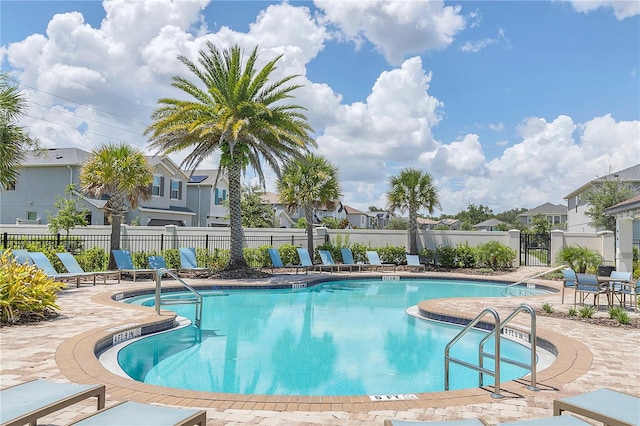 view of pool with a patio