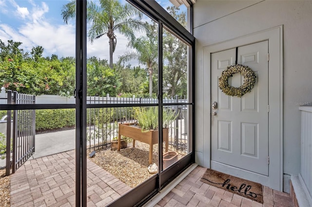 view of sunroom