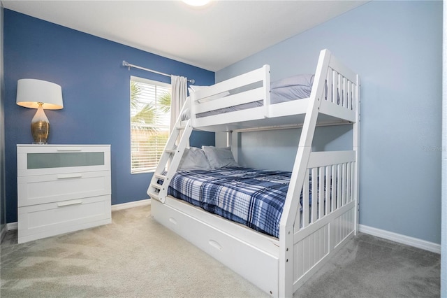 bedroom with carpet