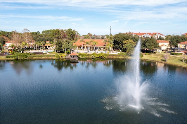 view of water feature