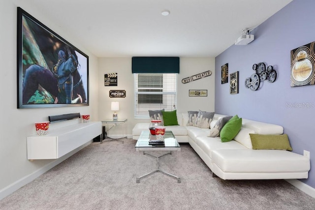 view of carpeted living room