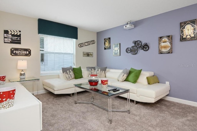 view of carpeted living room