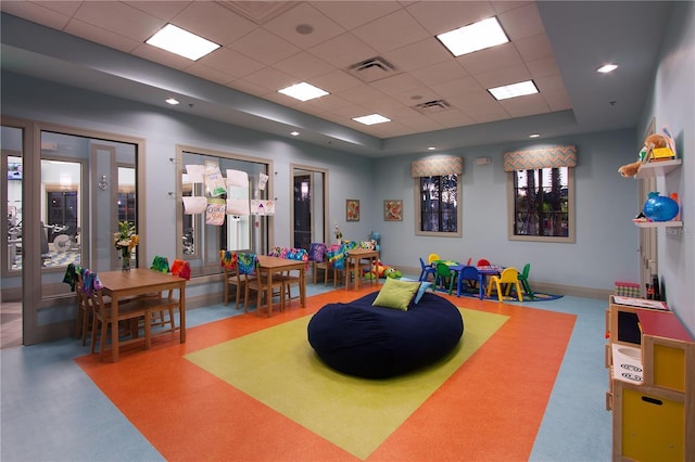 1585 Mulligan Blvd, Davenport, FL 33896 - game room with a paneled ceiling and a raised ceiling