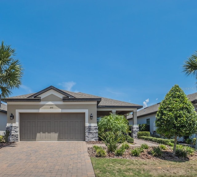 view of front of home featuring a garage