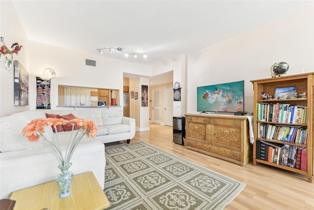 living room featuring hardwood / wood-style flooring