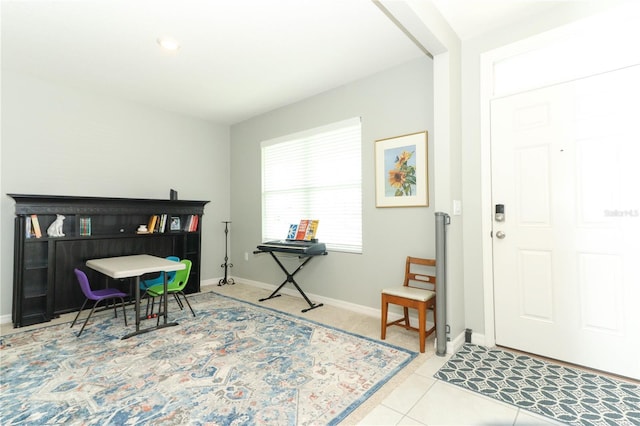 view of tiled foyer