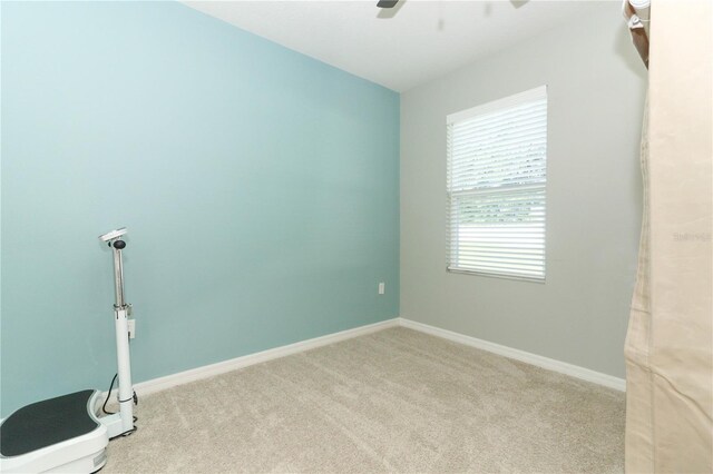 view of carpeted spare room