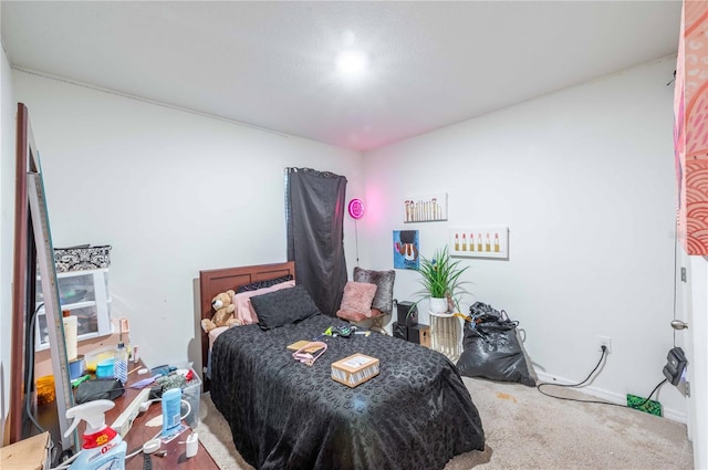 bedroom with carpet