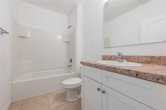 2950 Gibraltar Blvd, New Smyrna Beach, FL 32168 - bathroom featuring vanity, tile patterned flooring,  shower combination, and toilet