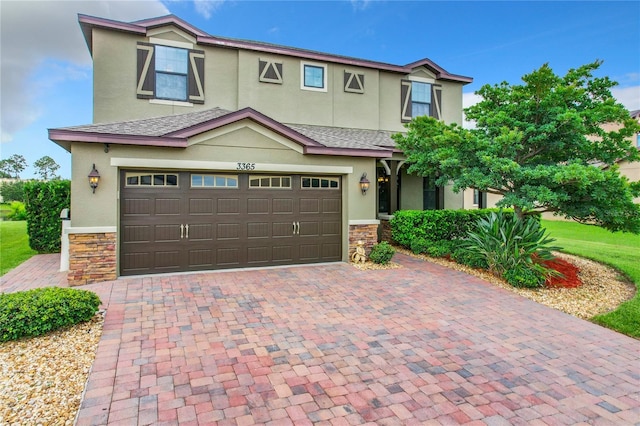 view of front of house featuring a garage