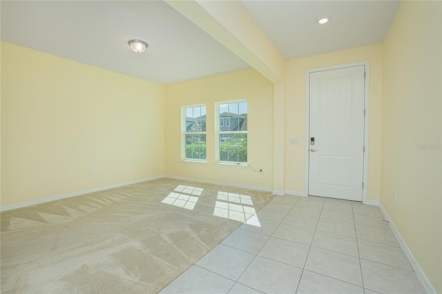 view of tiled spare room