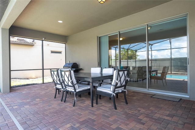 view of sunroom