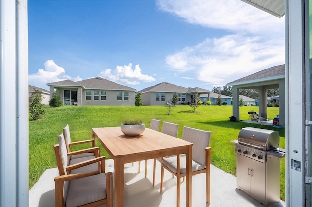 view of patio / terrace featuring grilling area