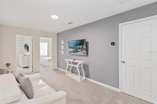 view of carpeted living room