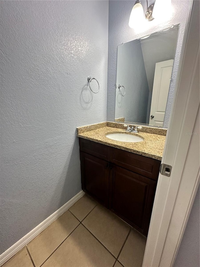 bathroom featuring vanity and tile patterned floors