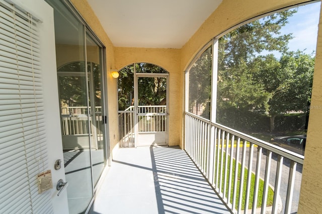 view of sunroom