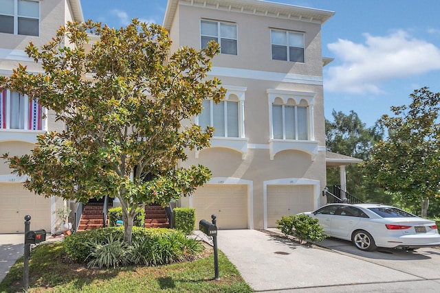 view of property with a garage