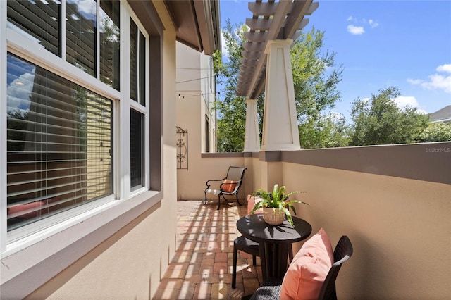 balcony featuring a patio