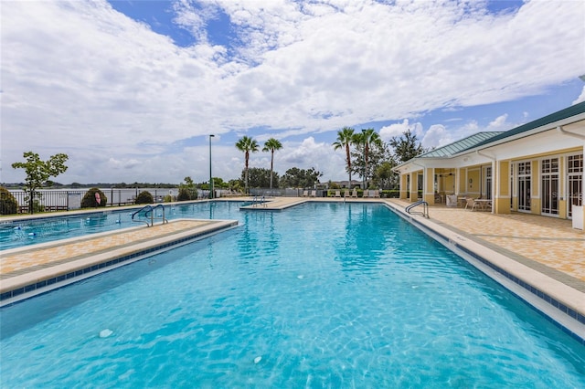 view of pool with a patio