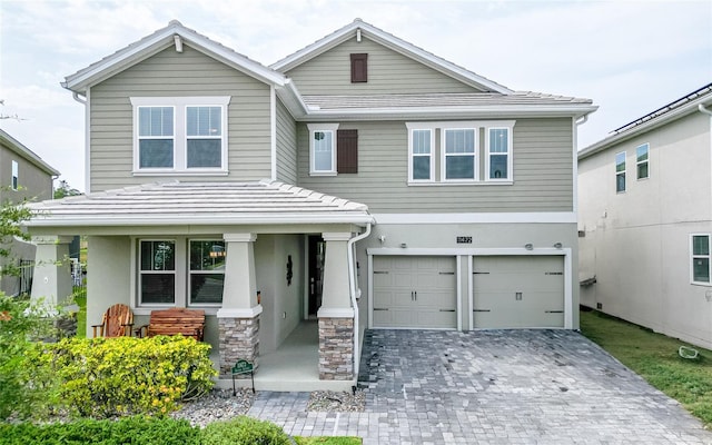 view of front of home featuring a garage