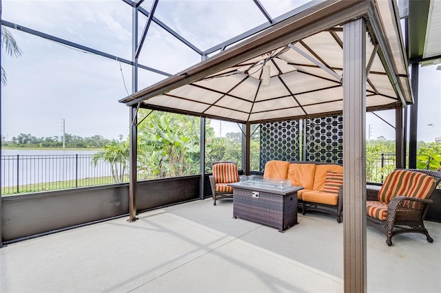 view of sunroom