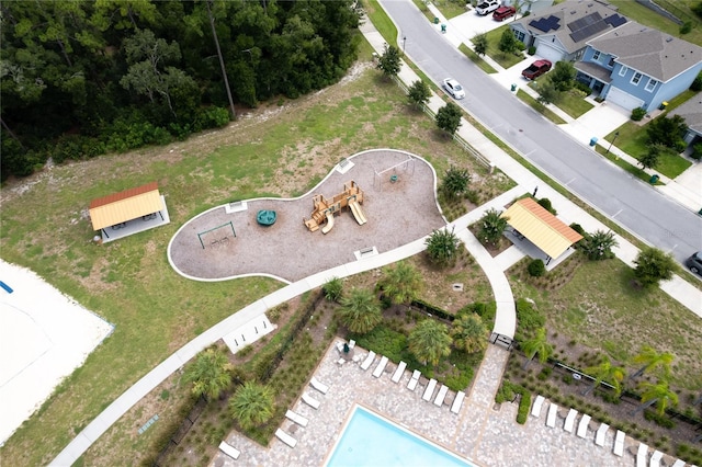 birds eye view of property