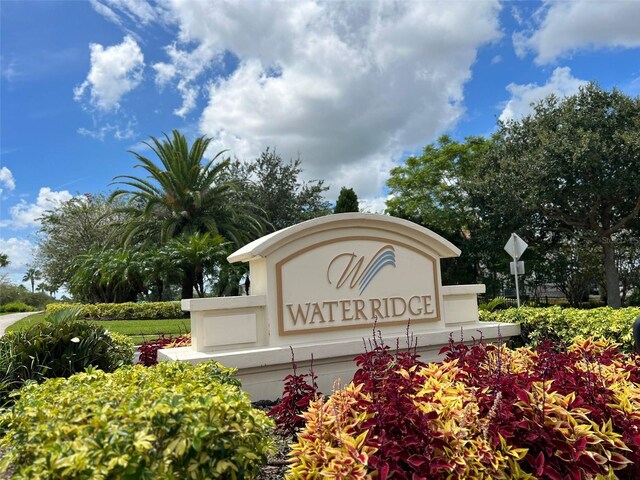 view of community sign