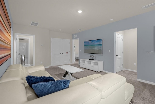 view of carpeted living room