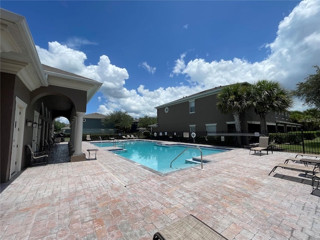 view of pool with a patio