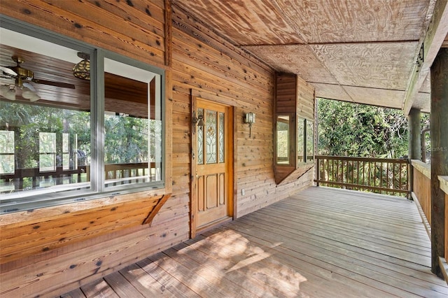 deck featuring a porch