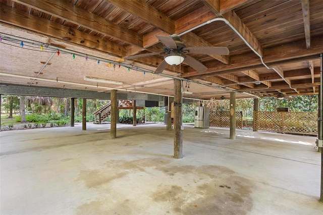 view of patio / terrace with water heater