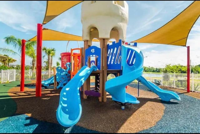 view of jungle gym