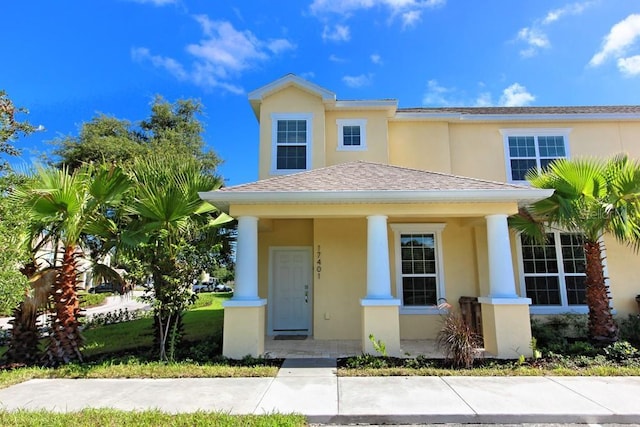 view of front of home featuring a porch