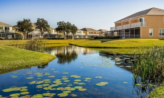 property view of water with a residential view