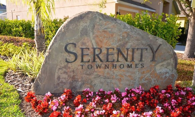 view of community sign