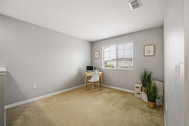 view of carpeted office